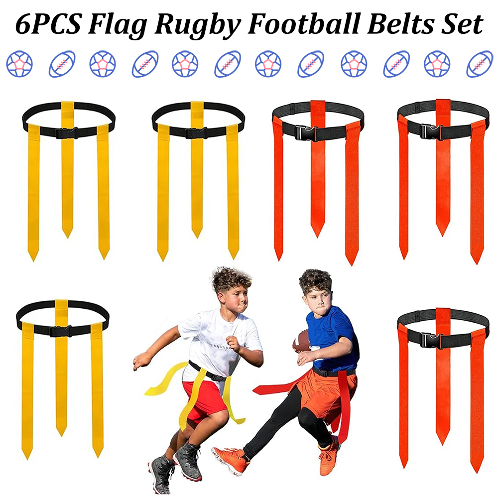 Sports Equipment Kids - 6PCS Flag Football Belts Set Adjustable