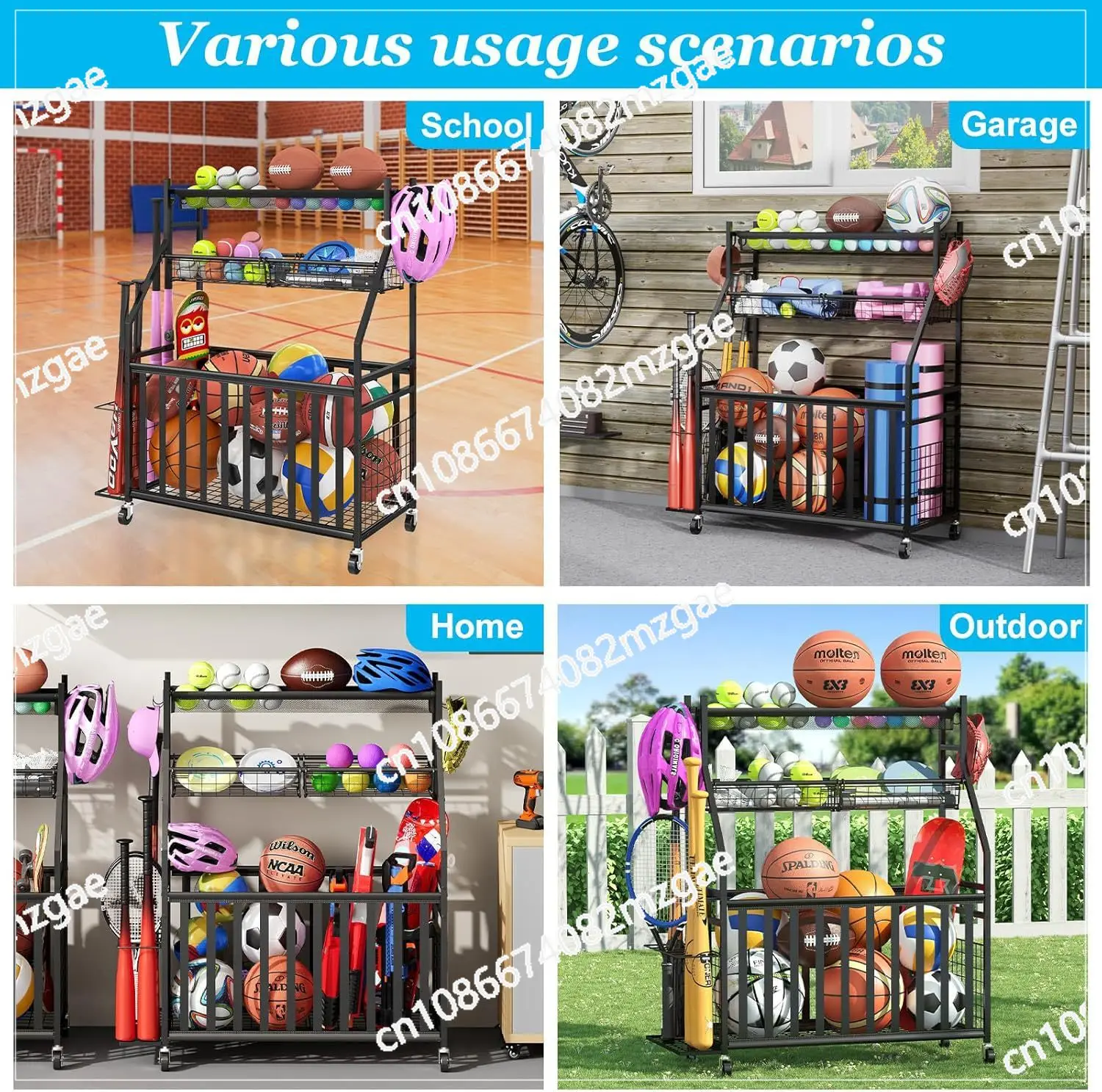 Sports Equipment Bag With Wheels - Sports Equipment Storage Bag Integrated Ball