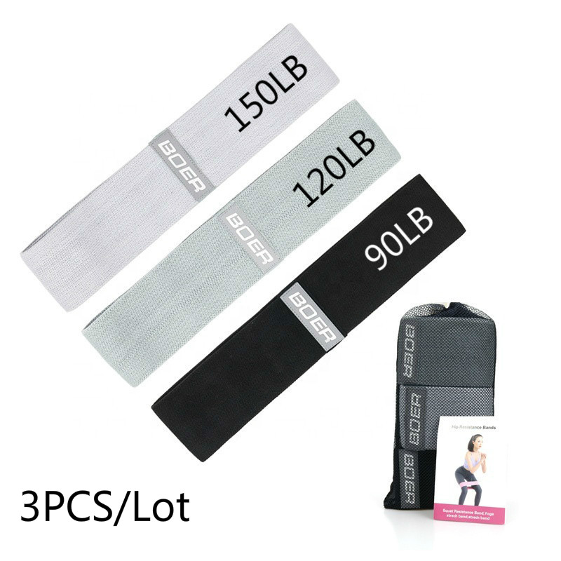 Sports Equipment Kit - 3PCS Women Men Fabric Resistance Bands