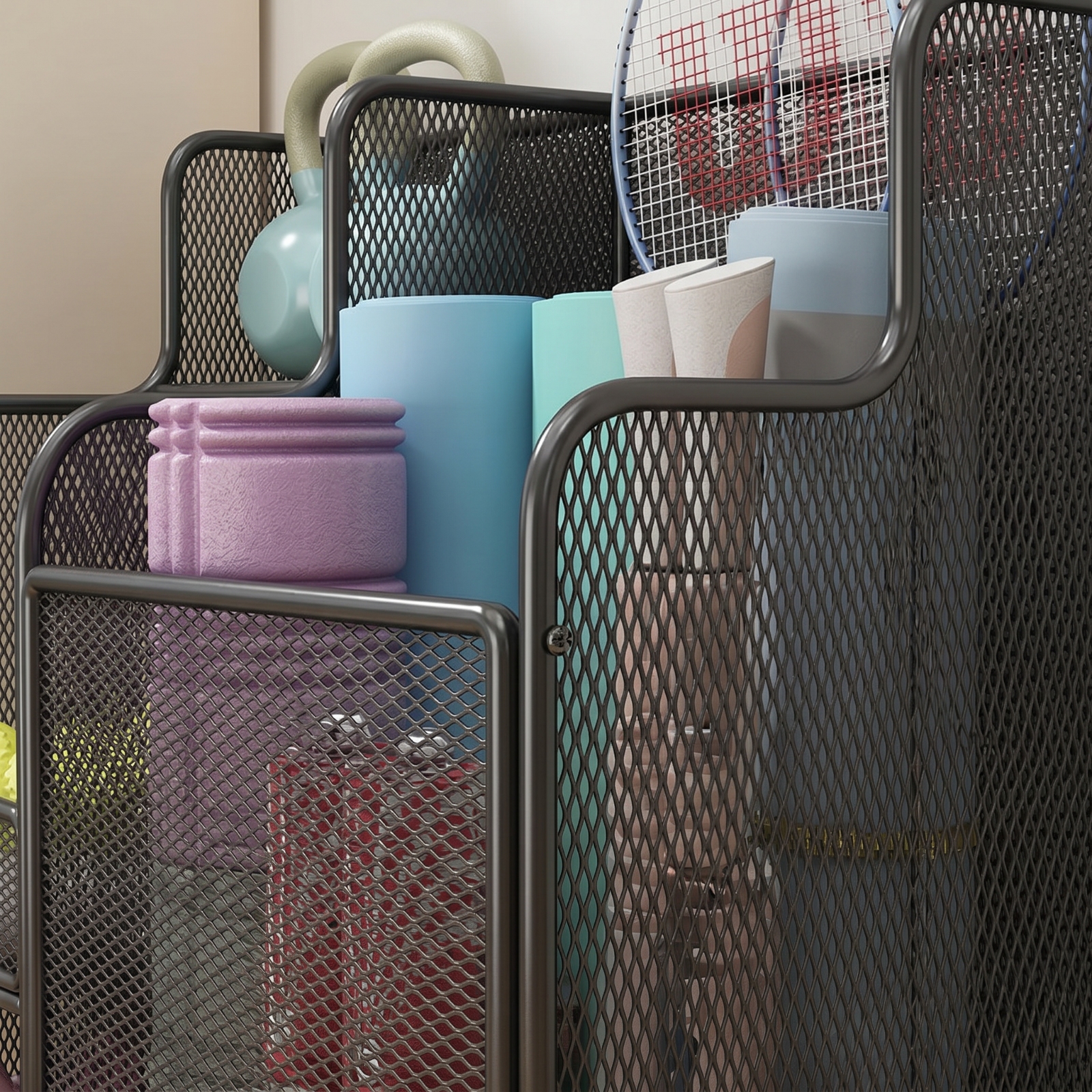 Sports Equipment Organizer - Sports Equipment Organizer with Wheels Compact