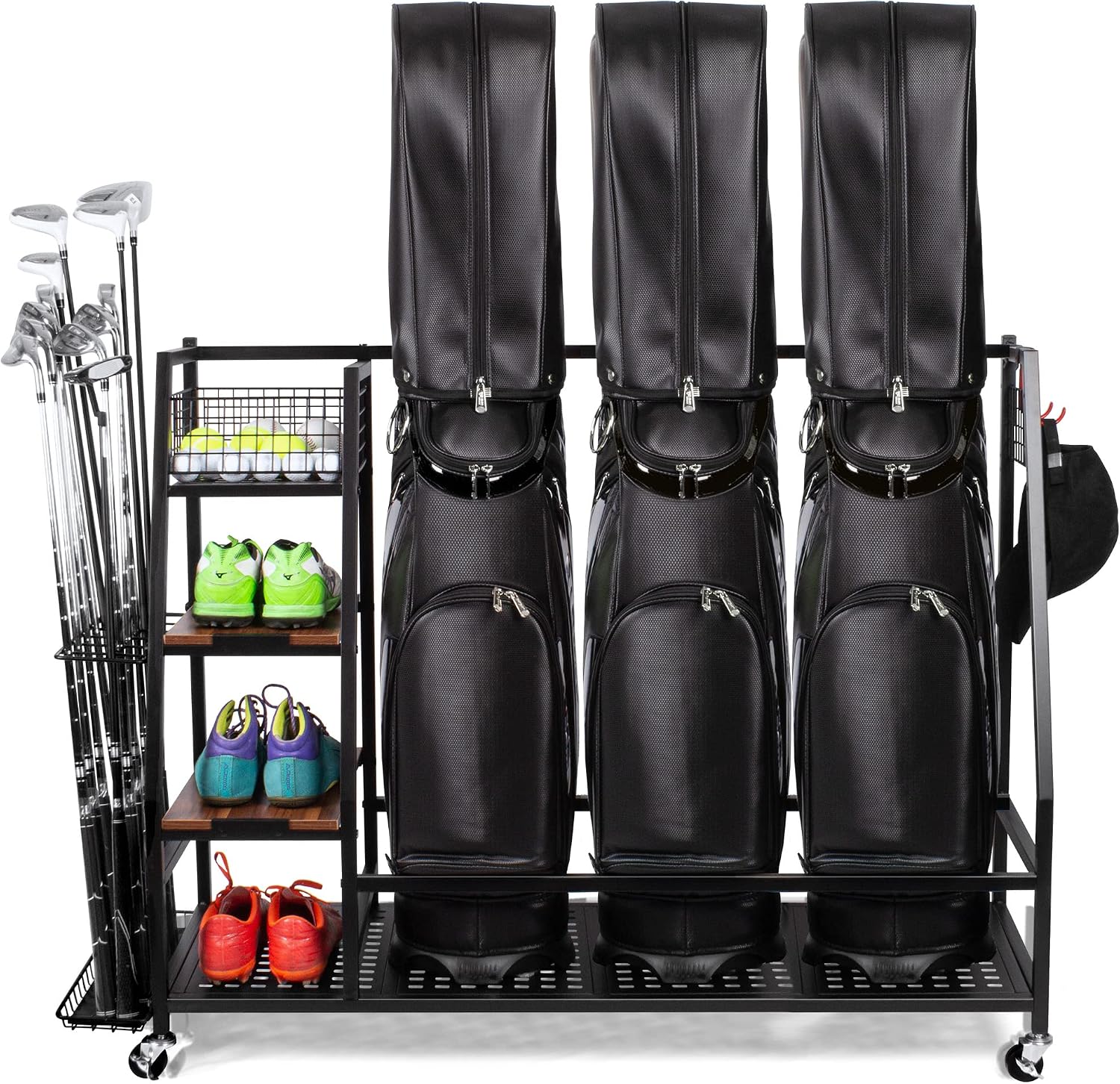 Sports Equipment Bag With Wheels - Heavy Duty Golf Bag Storage Organizer