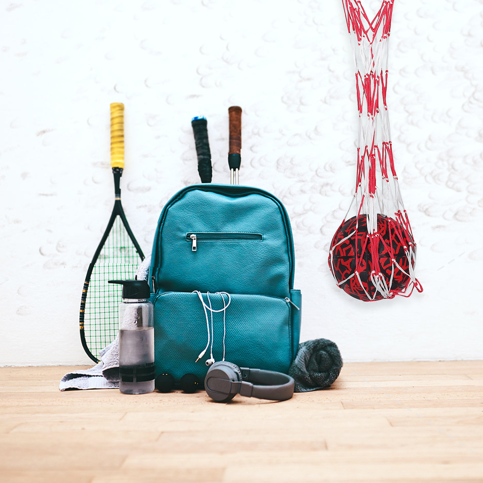 Sports Equipment Organizer - Mesh Ball Carrying Storage Bag Basketball