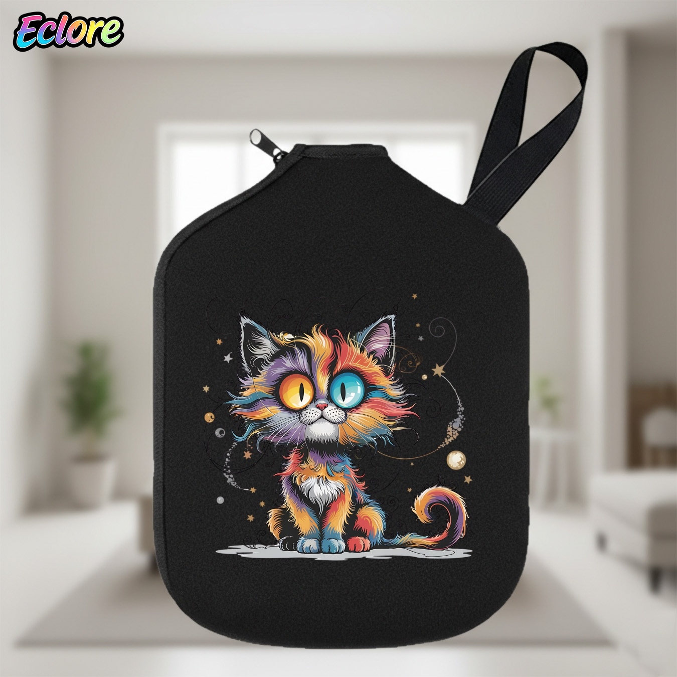 Sports Equipment Game - Galaxy Star Cat Pickleball Paddle Bag
