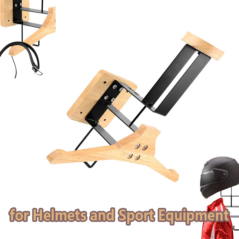 Wood Motorcycle Helmet Holder  - Sports Equipment Organizer review and price