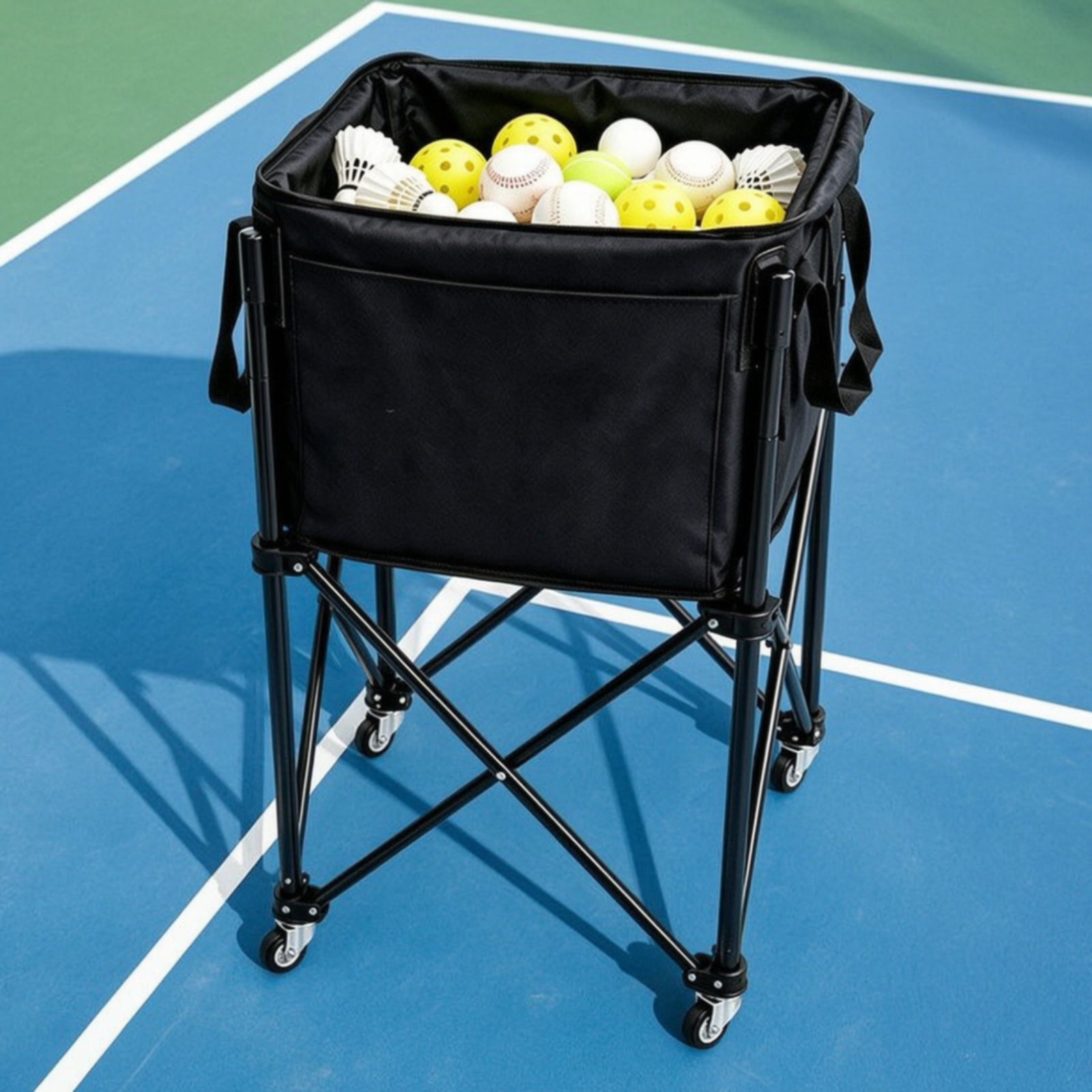 Folding Storage Ball Cart Fold - Sports Equipment Organizer review and price