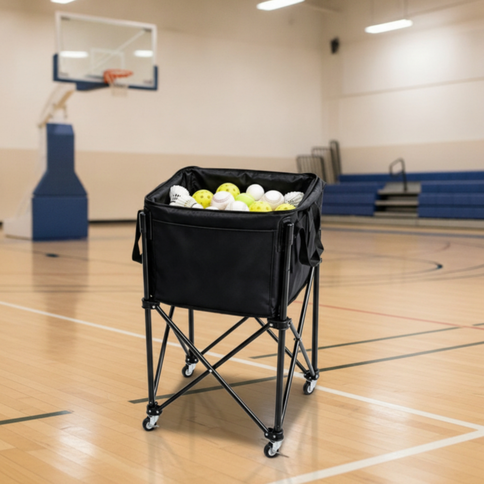 Folding Storage Ball Cart Fold - Sports Equipment Organizer review and price
