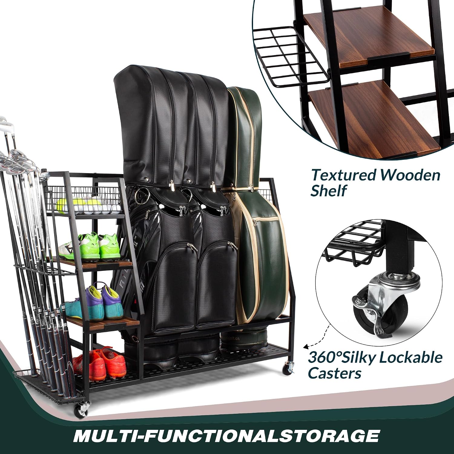 Heavy Duty Golf Bag Storage Or - Sports Equipment Bag With Wheels review and price