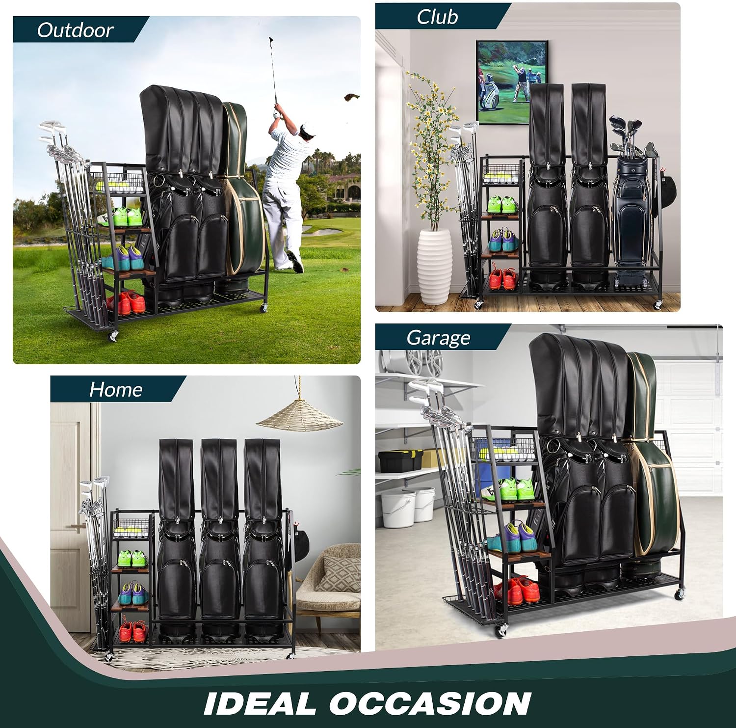 Heavy Duty Golf Bag Storage Or - Sports Equipment Bag With Wheels review and price
