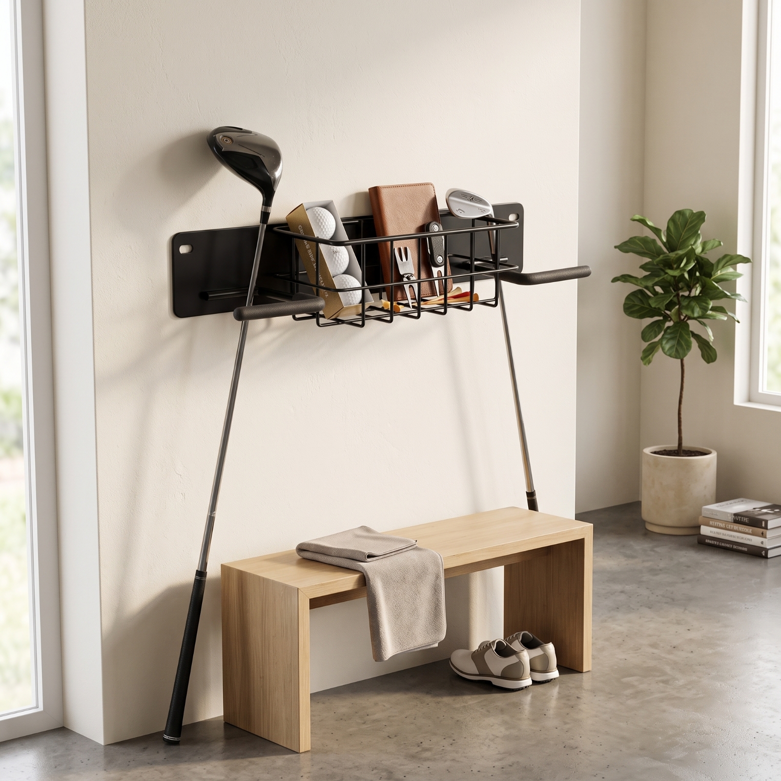 Golf Storage Rack Wall-Mounted - Sports Equipment Organizer review and price