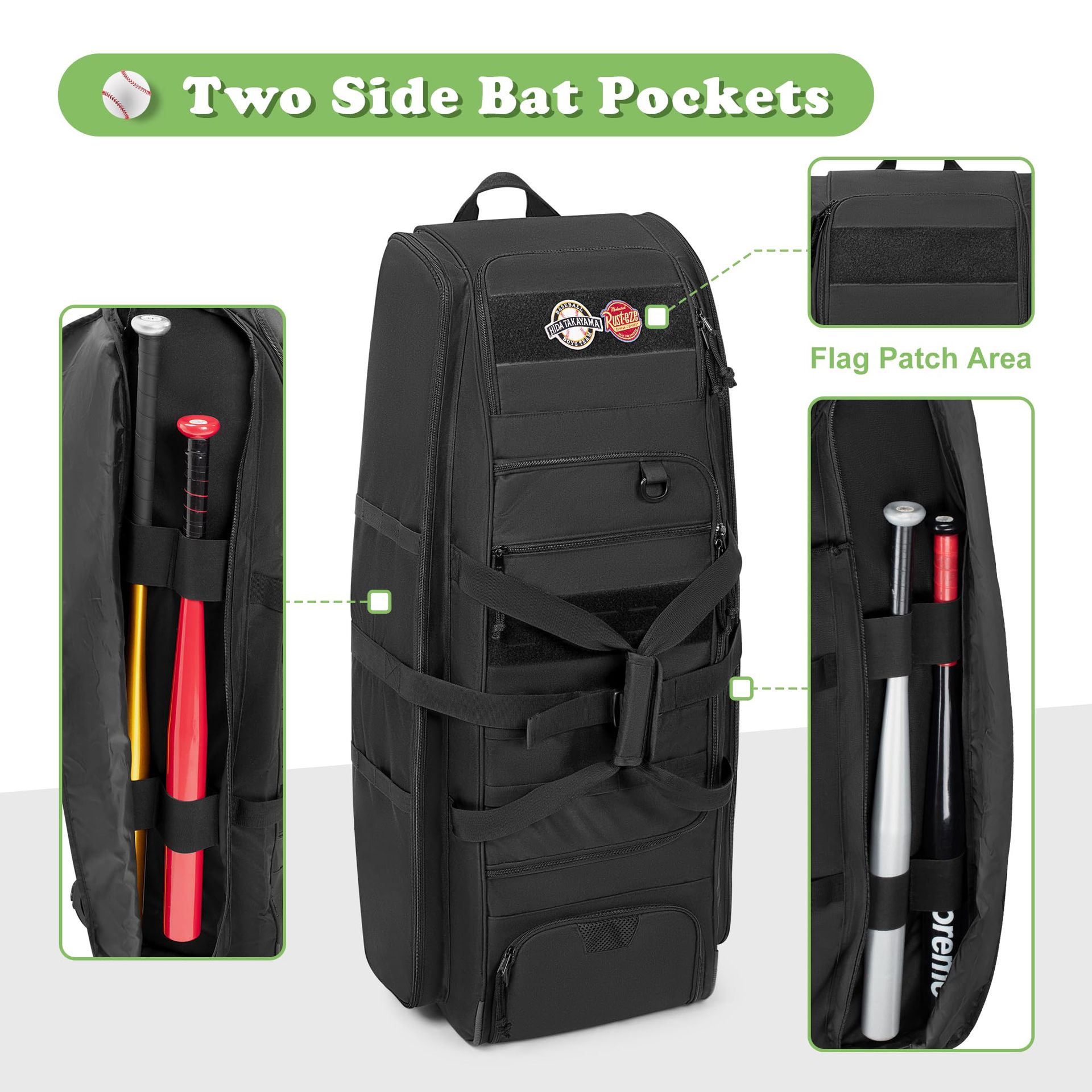 Tactical Baseball Bag Large Ca - Sports Equipment Bag With Wheels review and price