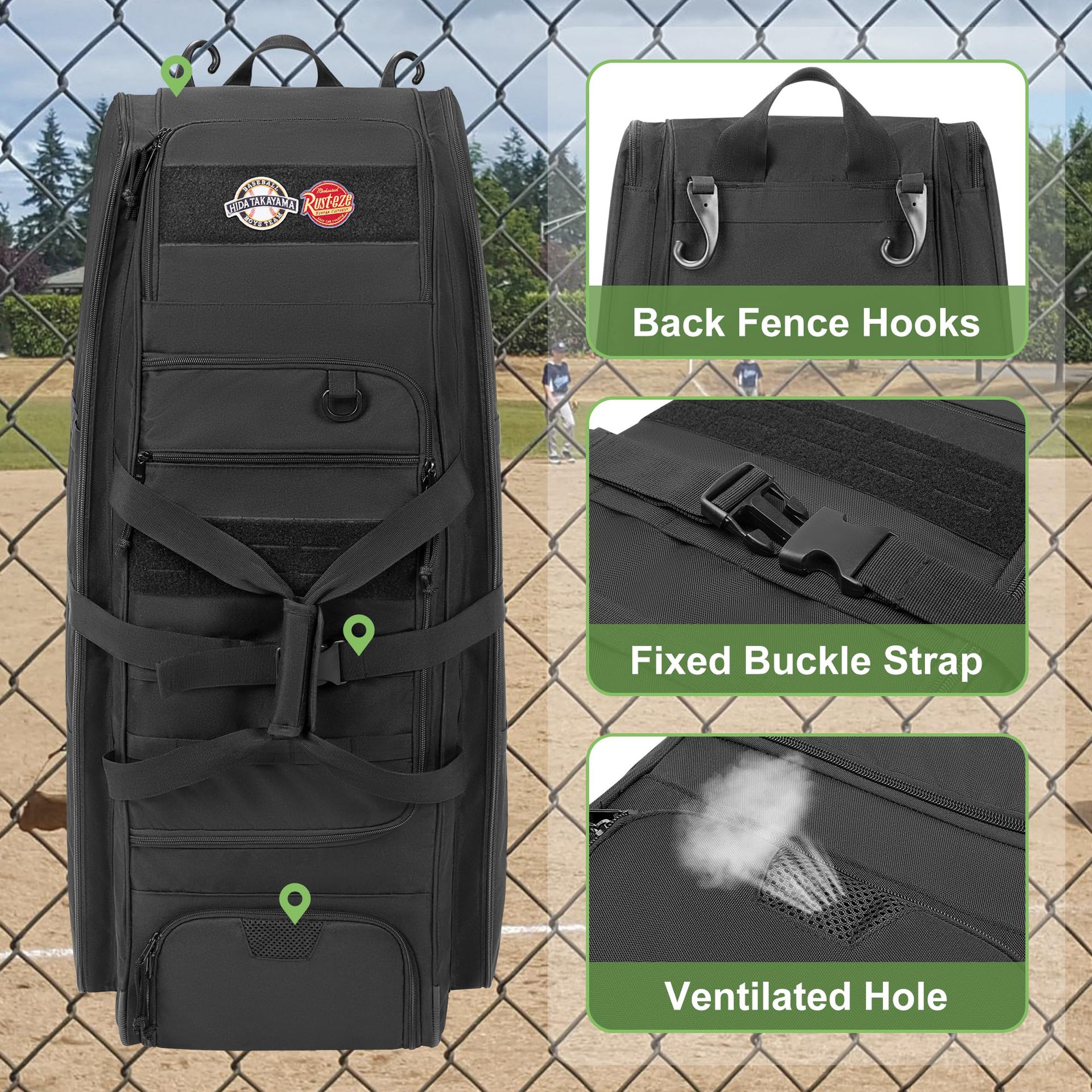 Tactical Baseball Bag Large Ca - Sports Equipment Bag With Wheels review and price