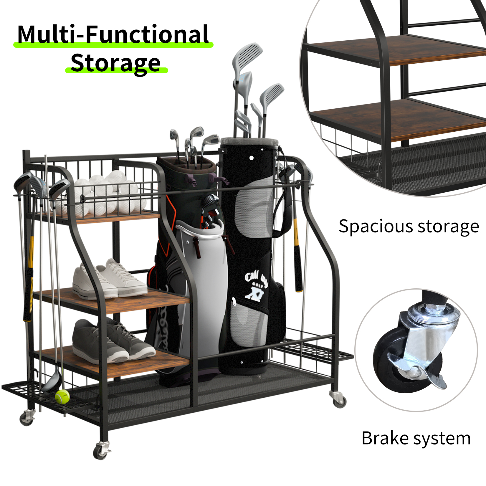 Multifunctional Rolling Golf B - Sports Equipment Bag With Wheels review and price
