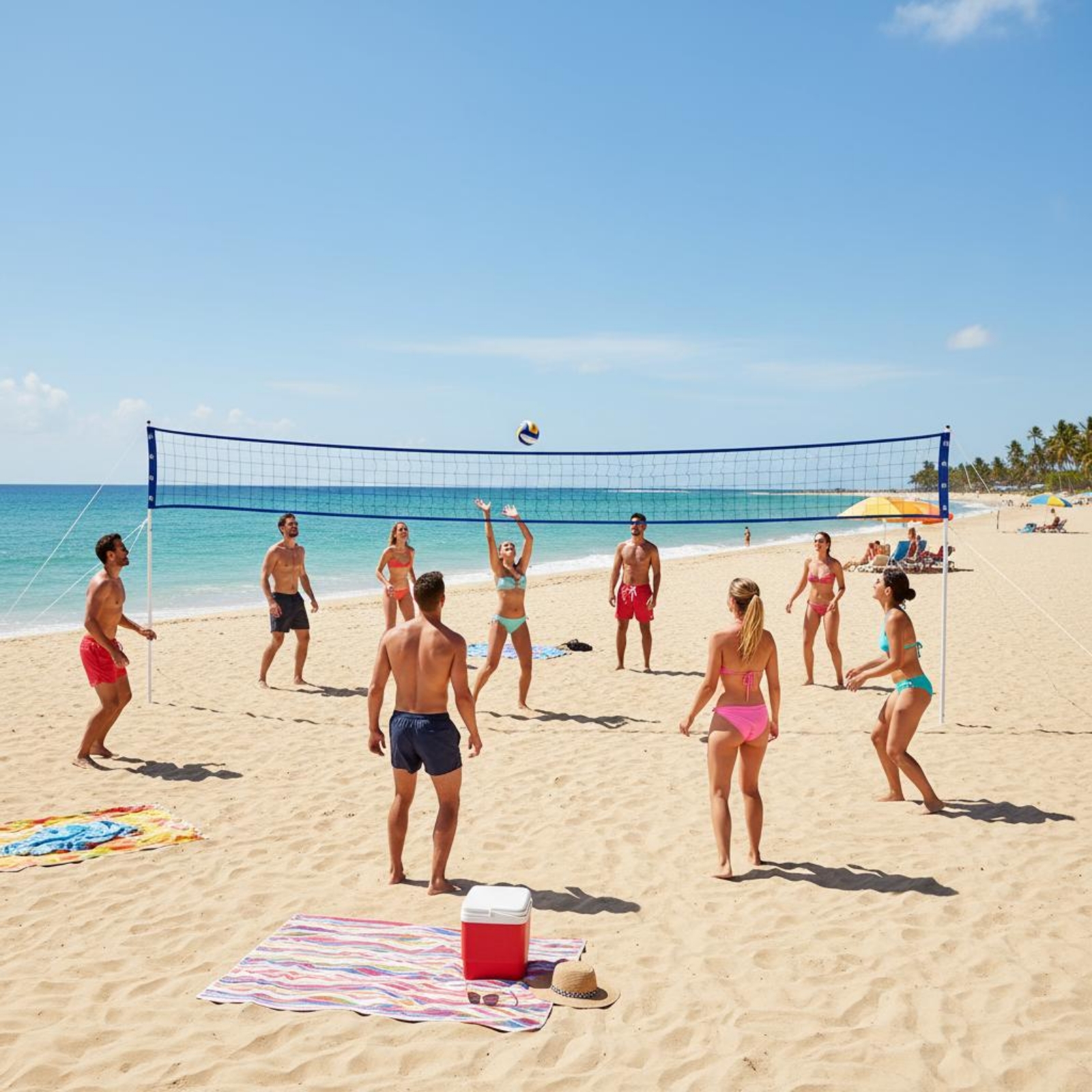 Beach Volleyball Net Set Quick - Sports Equipment Kit review and price