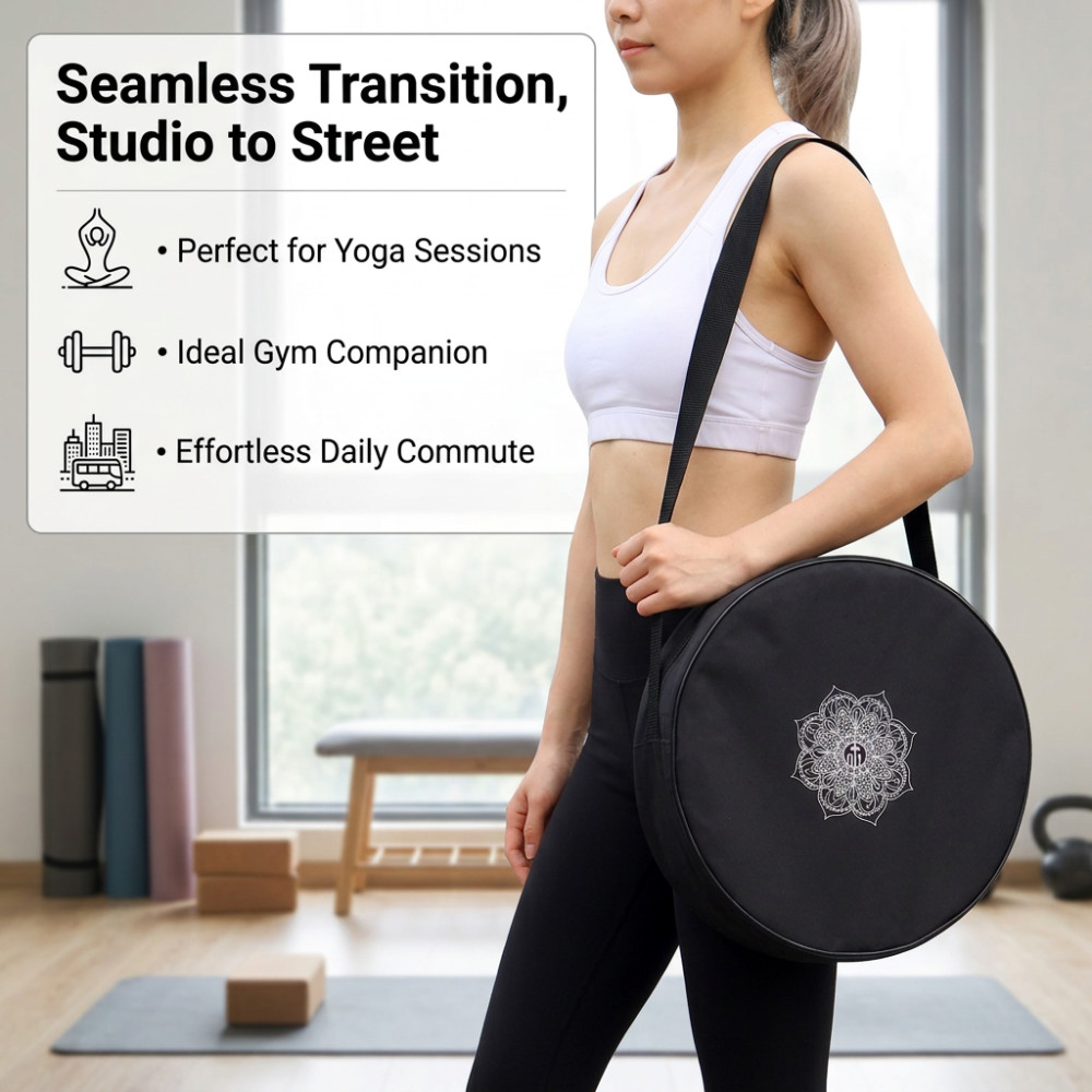 Yoga Wheel Bag Nylon Black Man - Sports Equipment Bag With Wheels review and price
